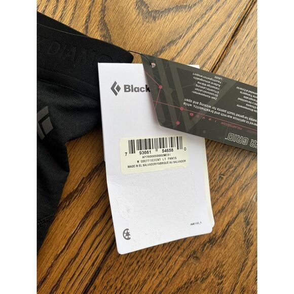 Black Diamond Women's Coefficient Lt Bottom Pants Black Size Medium Slim Fit - Picture 2 of 7